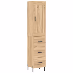 vidaXL Credenza Rovere Sonoma 34,5x34x180 cm in Legno Multistrato - Vista aggiuntiva 2
