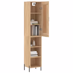vidaXL Credenza Rovere Sonoma 34,5x34x180 cm in Legno Multistrato - Vista aggiuntiva 3