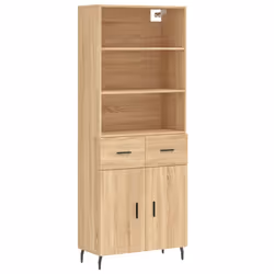 vidaXL Credenza Rovere Sonoma 69,5x34x180 cm in Legno Multistrato - Vista aggiuntiva 2