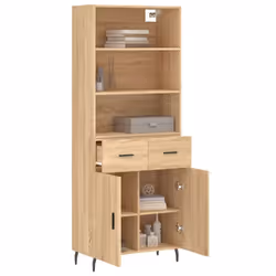 vidaXL Credenza Rovere Sonoma 69,5x34x180 cm in Legno Multistrato - Vista aggiuntiva 3