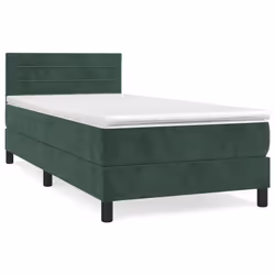 Giroletto a Molle con Materasso Verde Scuro 100x200 cm Vellutocod mxl 75687 - Vista aggiuntiva 2