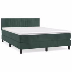 Giroletto a Molle con Materasso Verde Scuro 140x200 cm Vellutocod mxl 75643 - Vista aggiuntiva 2