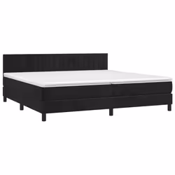 vidaXL Giroletto a Molle con Materasso Nero 200x200 cm in Velluto - Vista aggiuntiva 3