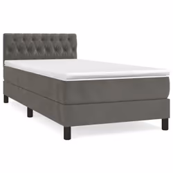 Giroletto a Molle con Materasso Grigio Scuro 90x190 cm Vellutocod mxl 77171 - Vista aggiuntiva 2