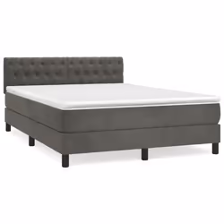 Giroletto a Molle con Materasso Grigio Scuro 140x200 cm Vellutocod mxl 123615 - Vista aggiuntiva 2