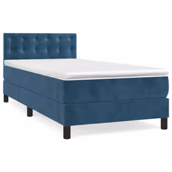 Giroletto a Molle con Materasso Blu Scuro 100x200 cm in Vellutocod mxl 99659 - Vista aggiuntiva 2