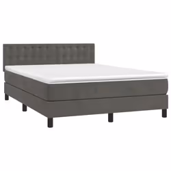 Giroletto a Molle con Materasso Grigio Scuro 140x200 cm Vellutocod mxl 99698 - Vista aggiuntiva 3