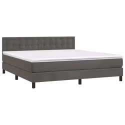 Giroletto a Molle con Materasso Grigio Scuro 180x200 cm Vellutocod mxl 75670 - Vista aggiuntiva 3