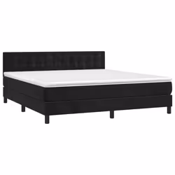 Giroletto a Molle con Materasso Nero 180x200 cm in Vellutocod mxl 99690