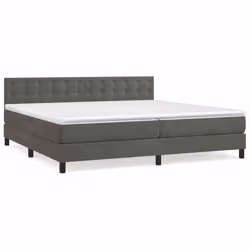 Giroletto a Molle con Materasso Grigio Scuro 200x200 cm Vellutocod mxl 75692 - Vista aggiuntiva 2