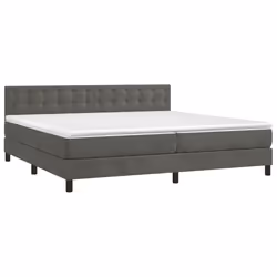 Giroletto a Molle con Materasso Grigio Scuro 200x200 cm Vellutocod mxl 75692 - Vista aggiuntiva 3