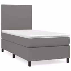 vidaXL Giroletto a Molle con Materasso Grigio Scuro 80x200 cm Tessuto - Vista aggiuntiva 2