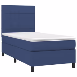 vidaXL Giroletto a Molle con Materasso Blu 80x200 cm inTessuto - Vista aggiuntiva 3