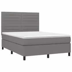 Giroletto a Molle con Materasso Grigio Scuro 140x190 cm Tessutocod mxl 123659 - Vista aggiuntiva 3