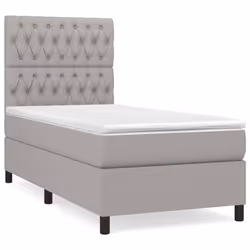 Giroletto a Molle con Materasso Grigio Chiaro100x200 cm Tessutocod mxl 75707 - Vista aggiuntiva 2