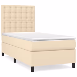 Giroletto a Molle con Materasso Crema 80x200 cm inTessutocod mxl 99723 - Vista aggiuntiva 2