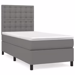 Giroletto a Molle con Materasso Grigio Scuro 90x190 cm Tessutocod mxl 124972 - Vista aggiuntiva 2