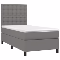 Giroletto a Molle con Materasso Grigio Scuro 90x190 cm Tessutocod mxl 124972 - Vista aggiuntiva 3