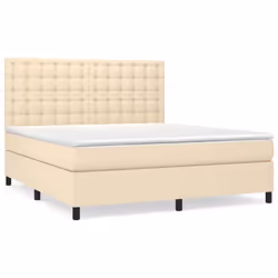 Giroletto a Molle con Materasso Crema 160x200 cm in Tessutocod mxl 75732 - Vista aggiuntiva 2