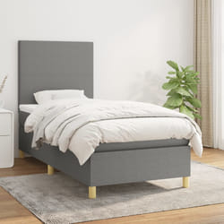 Giroletto a Molle con Materasso Grigio Scuro 90x200 cm Tessutocod mxl 75750
