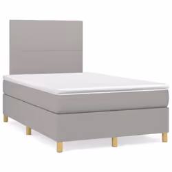 Giroletto a Molle con Materasso Grigio Chiaro 120x200cm Tessutocod mxl 123679 - Vista aggiuntiva 2