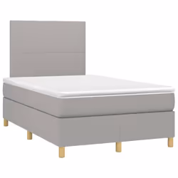 Giroletto a Molle con Materasso Grigio Chiaro 120x200cm Tessutocod mxl 123679 - Vista aggiuntiva 3