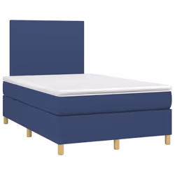 vidaXL Giroletto a Molle con Materasso Blu 120x200 cm in Tessuto - Vista aggiuntiva 3