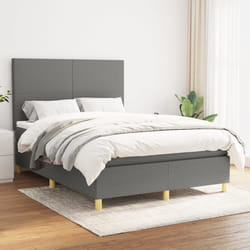 Giroletto a Molle con Materasso Grigio Scuro 140x190 cm Tessutocod mxl 99737
