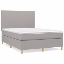 Giroletto a Molle con Materasso Grigio Chiaro 140x200cm Tessutocod mxl 123681 - Vista aggiuntiva 2
