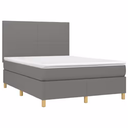 Giroletto a Molle con Materasso Grigio Scuro 140x200cm Tessutocod mxl 75729 - Vista aggiuntiva 3