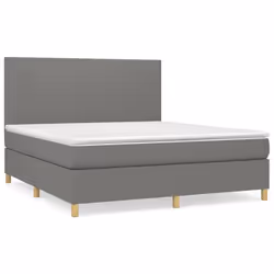 Giroletto a Molle con Materasso Grigio Scuro 180x200 cm Tessutocod mxl 123667 - Vista aggiuntiva 2