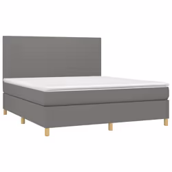 Giroletto a Molle con Materasso Grigio Scuro 180x200 cm Tessutocod mxl 123667 - Vista aggiuntiva 3