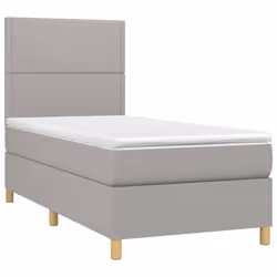 Giroletto a Molle con Materasso Grigio Chiaro 90x190 cm Tessutocod mxl 99729 - Vista aggiuntiva 3