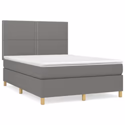 Giroletto a Molle con Materasso Grigio Scuro 140x190 cm Tessutocod mxl 123676 - Vista aggiuntiva 2