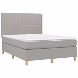 Giroletto a Molle con Materasso Grigio Chiaro 140x200cm Tessutocod mxl 99730 - Vista aggiuntiva 3