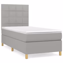 Giroletto a Molle con Materasso Grigio Chiaro 90x200 cm Tessutocod mxl 75739 - Vista aggiuntiva 2