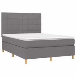 Giroletto a Molle con Materasso Grigio Scuro 140x200cm Tessutocod mxl 99739 - Vista aggiuntiva 3