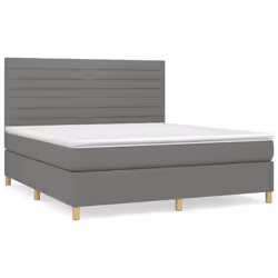 Giroletto a Molle con Materasso Grigio Scuro 180x200 cm Tessutocod mxl 75749 - Vista aggiuntiva 2