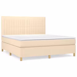 Giroletto a Molle con Materasso Crema 160x200 cm in Tessutocod mxl 75764 - Vista aggiuntiva 2