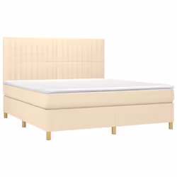 Giroletto a Molle con Materasso Crema 160x200 cm in Tessutocod mxl 75764 - Vista aggiuntiva 3