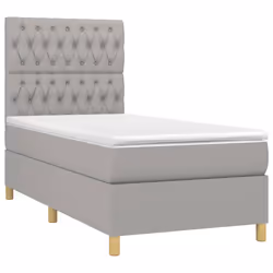 Giroletto a Molle con Materasso Grigio Chiaro100x200 cm Tessutocod mxl 99759 - Vista aggiuntiva 3