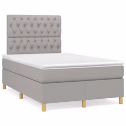 Giroletto a Molle con Materasso Grigio Chiaro 120x200cm Tessutocod mxl 123695 - Vista aggiuntiva 2