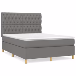 Giroletto a Molle con Materasso Grigio Scuro 140x190 cm Tessutocod mxl 99783 - Vista aggiuntiva 2