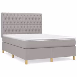Giroletto a Molle con Materasso Grigio Chiaro 140x200cm Tessutocod mxl 123706 - Vista aggiuntiva 2
