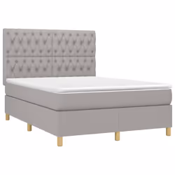 Giroletto a Molle con Materasso Grigio Chiaro 140x200cm Tessutocod mxl 123706 - Vista aggiuntiva 3