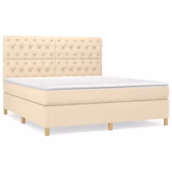 Giroletto a Molle con Materasso Crema 160x200 cm in Tessutocod mxl 75765 - Vista aggiuntiva 2