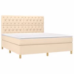 Giroletto a Molle con Materasso Crema 160x200 cm in Tessutocod mxl 75765 - Vista aggiuntiva 3
