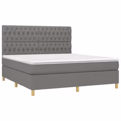 Giroletto a Molle con Materasso Grigio Scuro 180x200 cm Tessutocod mxl 123705 - Vista aggiuntiva 3