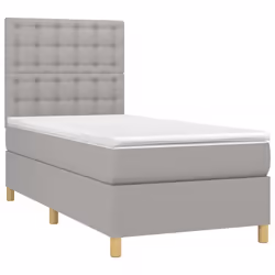 Giroletto a Molle con Materasso Grigio Chiaro100x200 cm Tessutocod mxl 123707 - Vista aggiuntiva 3