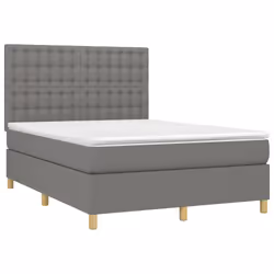 Giroletto a Molle con Materasso Grigio Scuro 140x190 cm Tessutocod mxl 123712 - Vista aggiuntiva 3